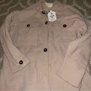 Beige Button-Up Jacket